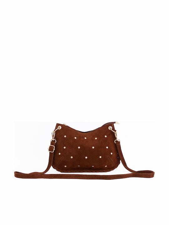 Burgunderrote Damen-Schultertasche aus Leder