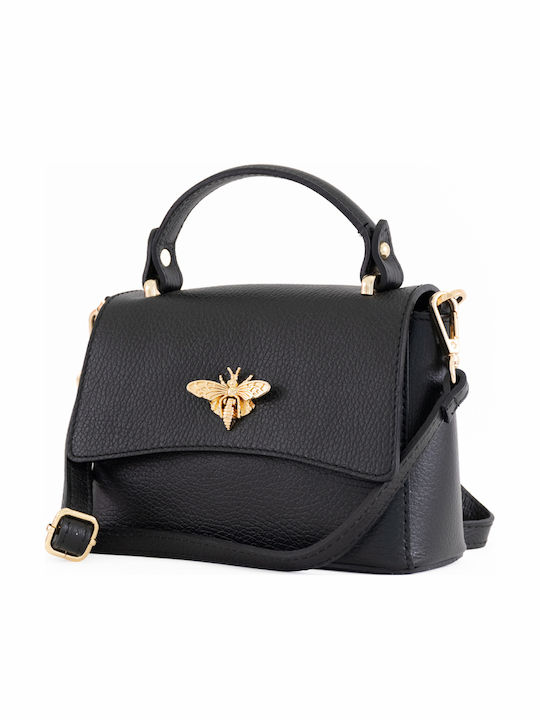 Orangefarbene Damen-Schultertasche aus Leder