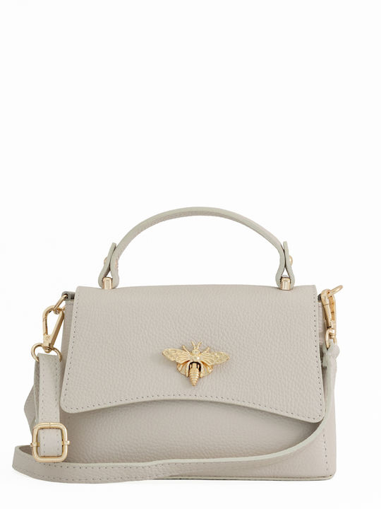 Orangefarbene Damen-Schultertasche aus Leder