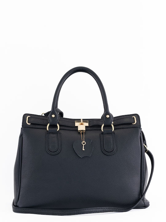 Olivegrüne Damen-Schultertasche aus Leder