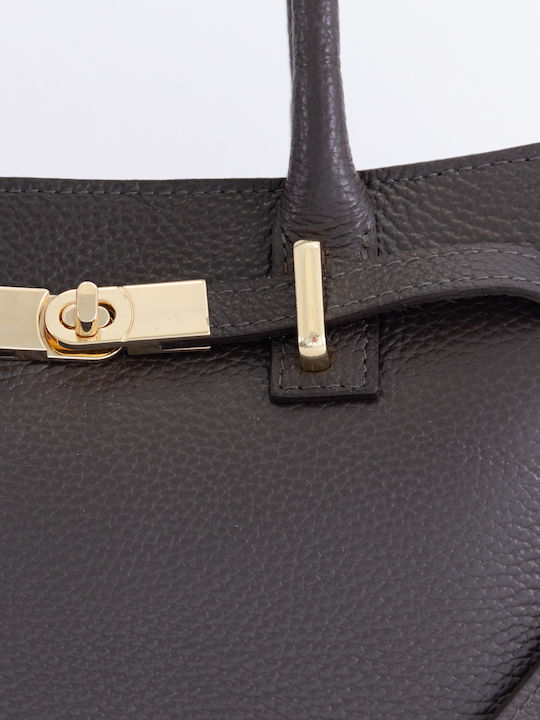 Burgunderfarbene Damen-Schultertasche aus Leder