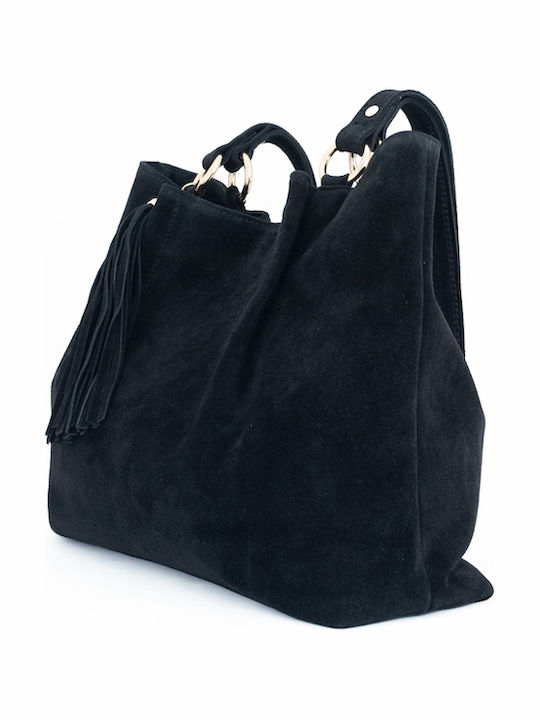 Burgunderrote Damen-Schultertasche aus Leder