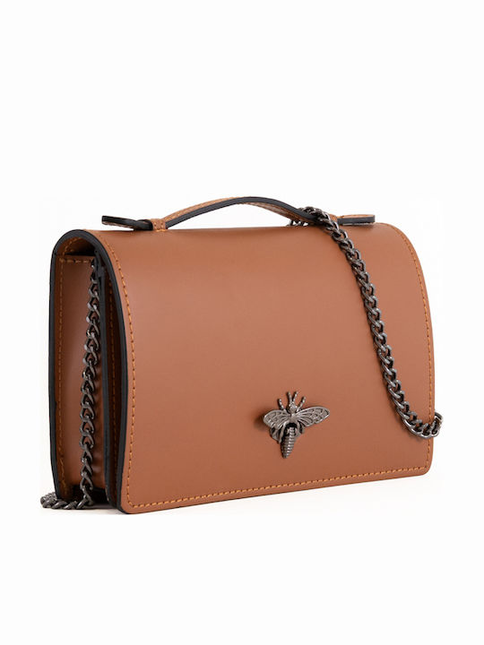 Grüne Damen-Ledertasche mit Klappe