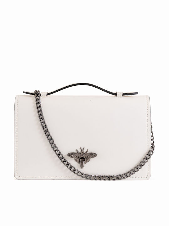 Grüne Damen-Ledertasche mit Klappe