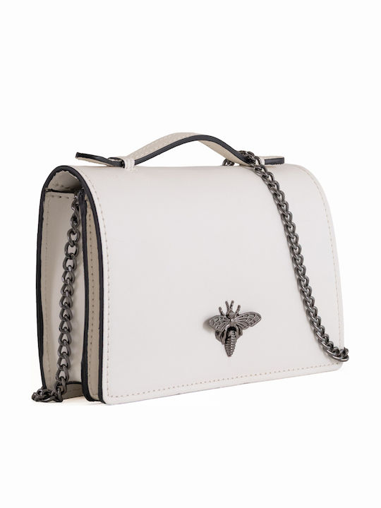 Grüne Damen-Ledertasche mit Klappe