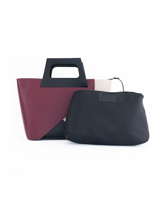 Set aus einer Damenhandtasche aus Leder in Hellblau mit Schulter- und Crossbody-Trageriemen