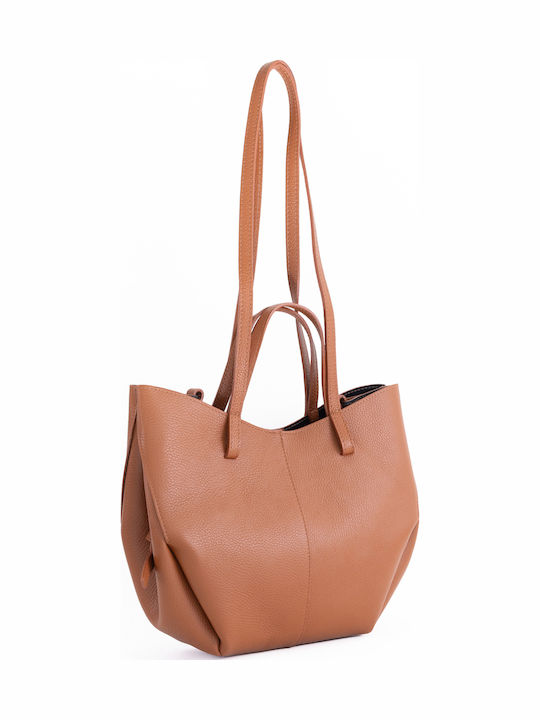 Set aus Burgunderroter Damen-Ledertasche für Hand und Schulter