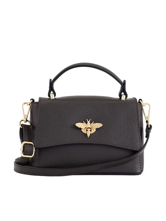 Damen-Flap-Tasche aus Leder Rosa