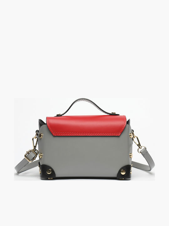 Red Leather Women's Shoulder Bag