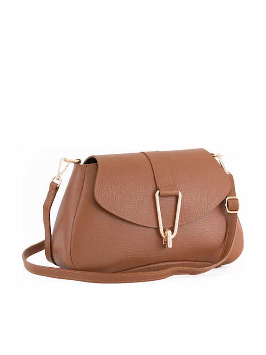 Burgunderrote Damen-Schultertasche aus Leder