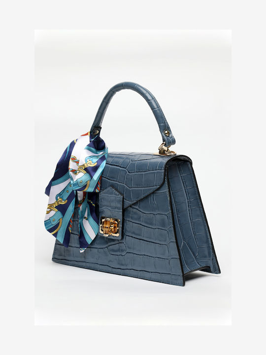 Orangefarbene Damen-Ledertasche zum Umhängen