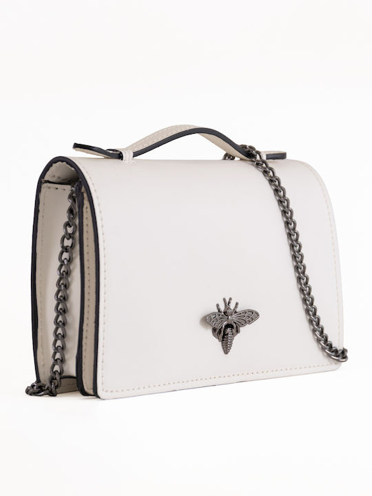 Gelbe Damen-Flap-Tasche aus Leder