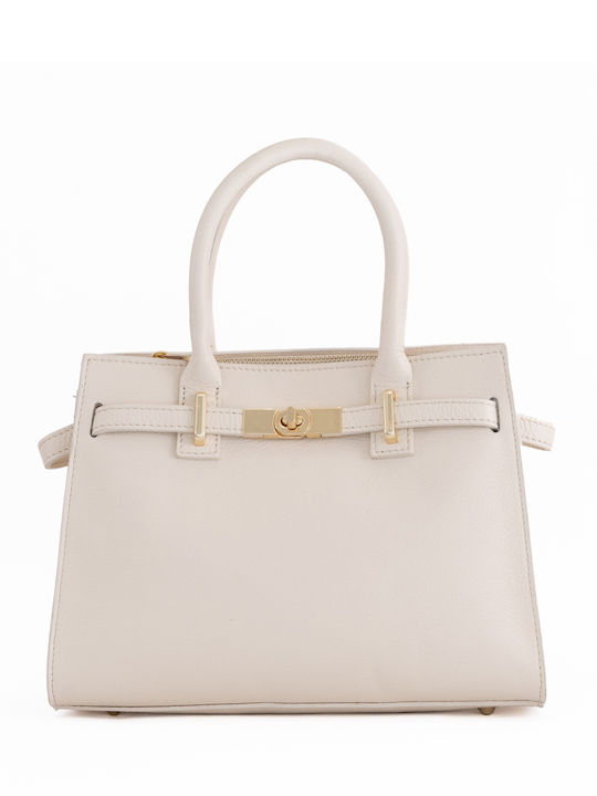 Light Blue Leather Women's Shoulder Bag