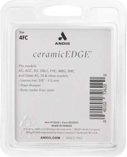 Andis Ceramic Edge Clipper Blade 4fc 9.5 Mm