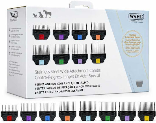 Wahl Wide Clipper Blade Guide Combs Set 8 Pieces