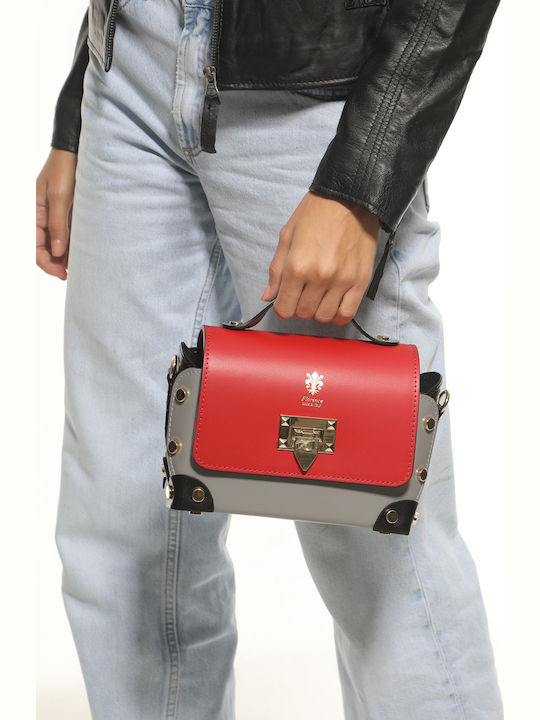 Leather Women's Flap Bag Multicolour