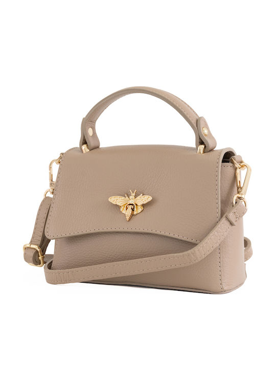 Grüne Damen-Ledertasche im Satchel-Stil