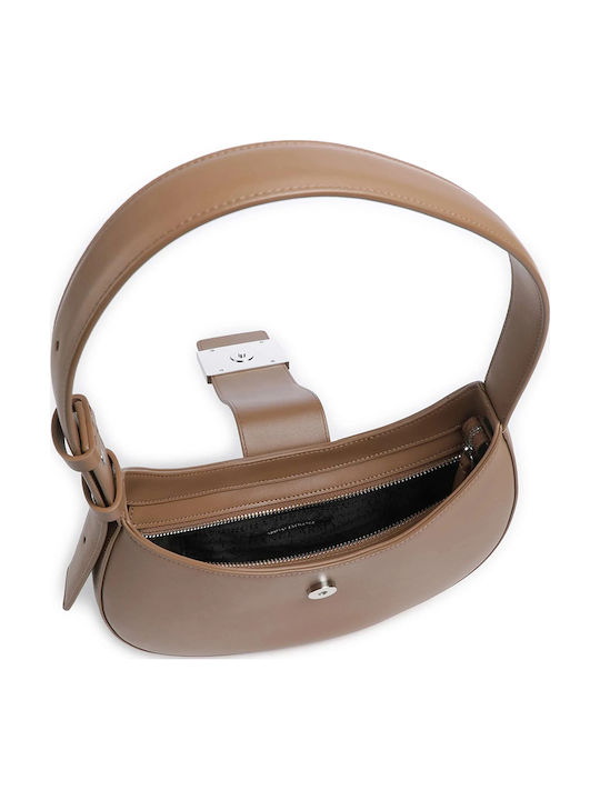 Fabric Women's Shoulder Bag Beige