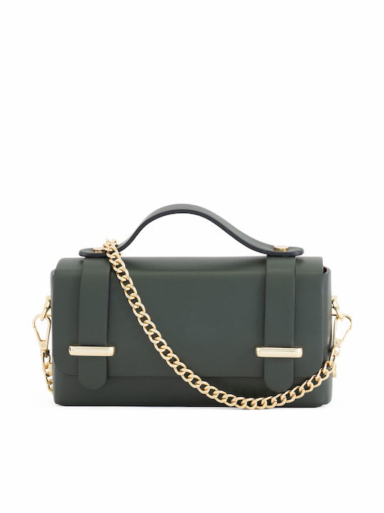 Light Blue Leather Women's Shoulder Bag