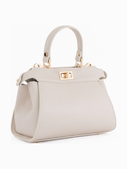 Leather Women's Shoulder Bag White