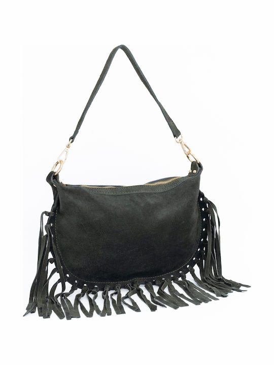 Black Leather Women's Shoulder Bag