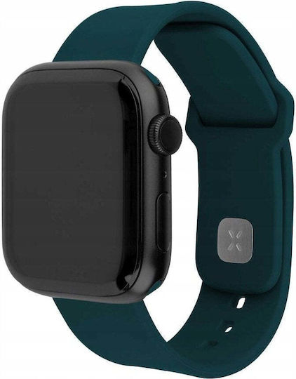 Fixed Fixed Sportliches Silikonarmband für Apple Watch 42, 44, 45 und 46 mm Türkis