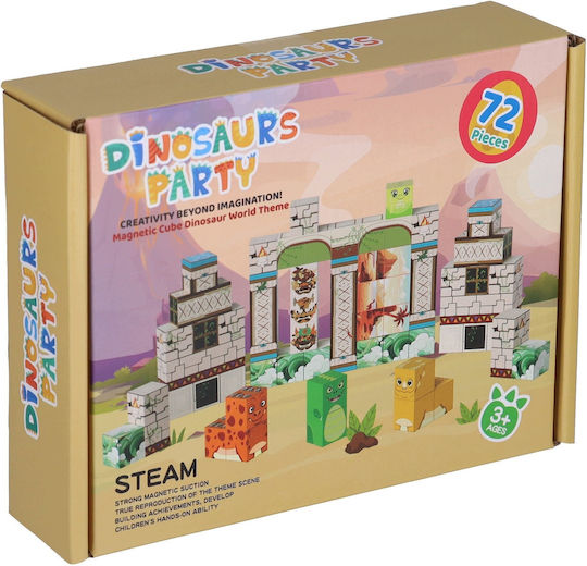 Magnetische Dino-Bausteine ab 3 Jahren 72 Stück