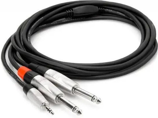 Hosa Eko Studio- und Musikinstrumentenkabel 6,3mm Stecker - 6,3mm Stecker 3m