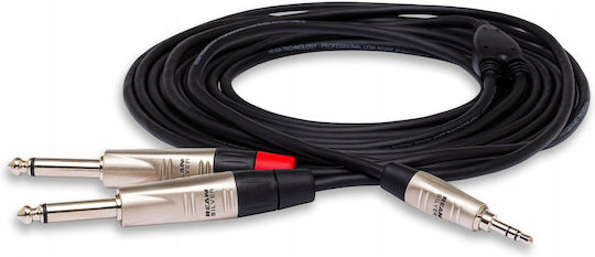 Hosa Eko Studio- und Musikinstrumentenkabel 6,3mm Stecker - 6,3mm Stecker 3m