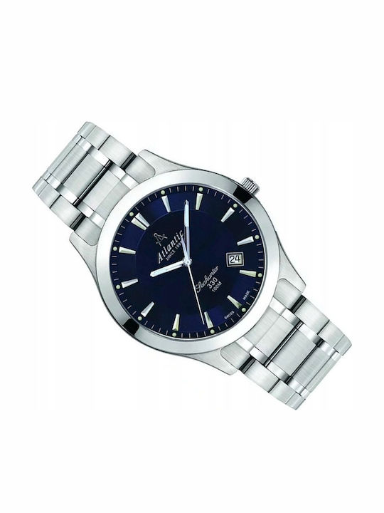 Men’s Battery-Powered Watch 41mm with Silver Metal Bracelet