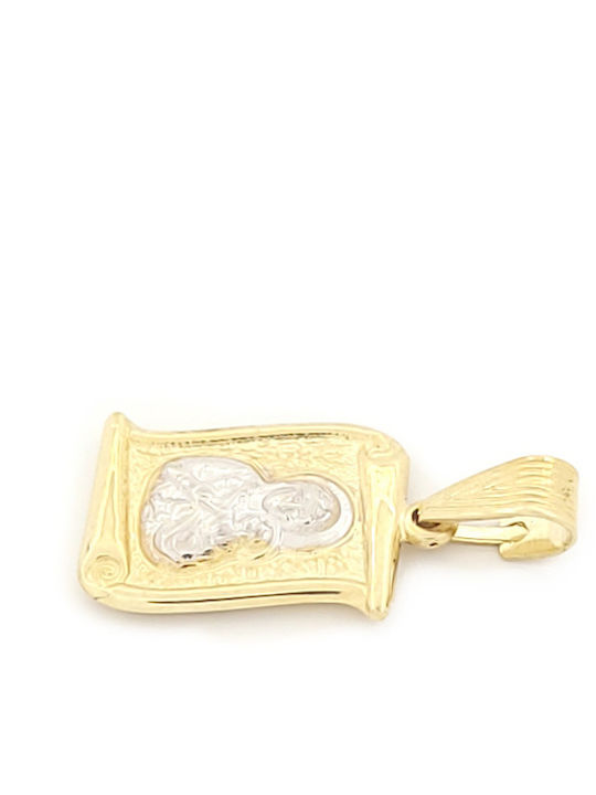 Virgin Mary Talisman Charm in 9K Gold