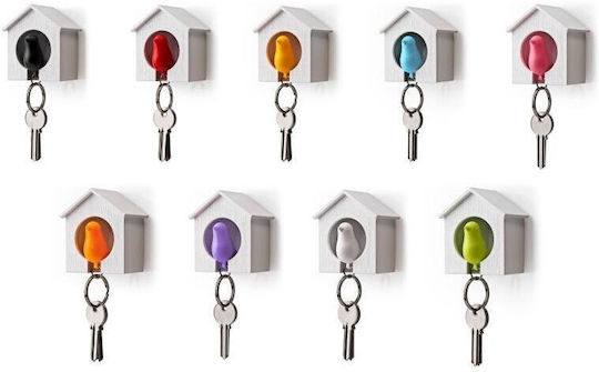 Qualy Plastic Wall Key Holder 4.5x6.8x7.3cm