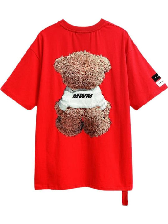 Mod Wave Movement Teddy T-shirt Red