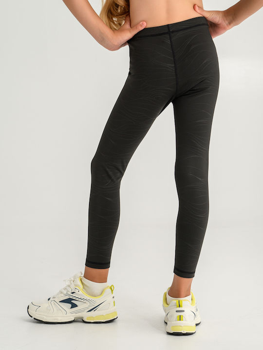 Colanți Sport Lungi Negri pentru Copii