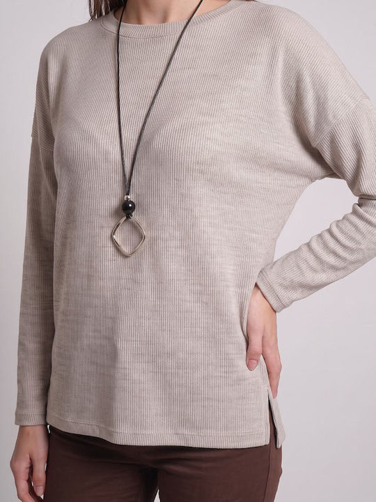 Damenbluse Beige