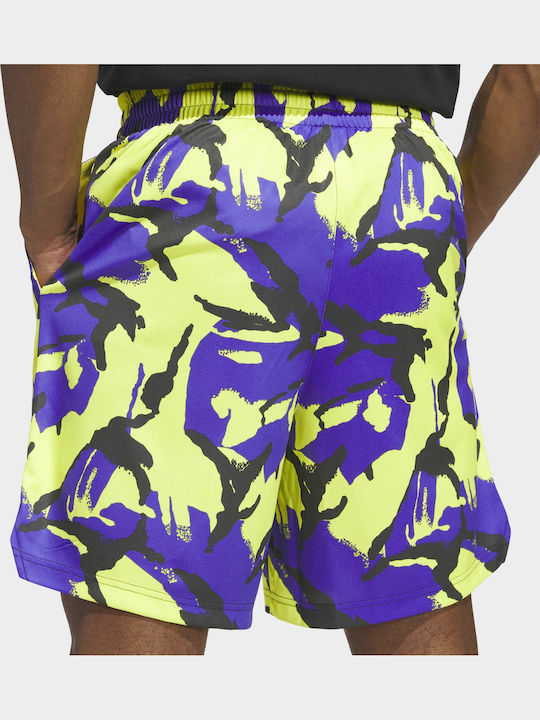 3-Stripes Sports Men's Shorts Regular Fit Solar Lemon / Solar Purple