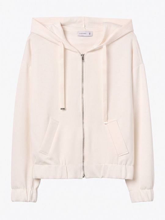 Women's Sweatshirt Cardigan White