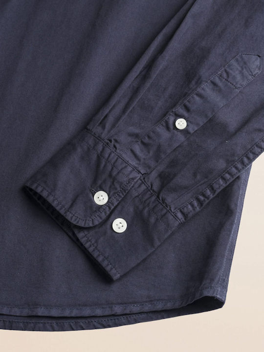 Μακρυμάνικο Πουκάμισο σε Κανονική Γραμμή Navy Blue