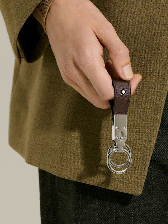 Кафяв кожен ключодържател Montblanc Sartorial Кафяв кожен ключодържател Montblanc Sartorial