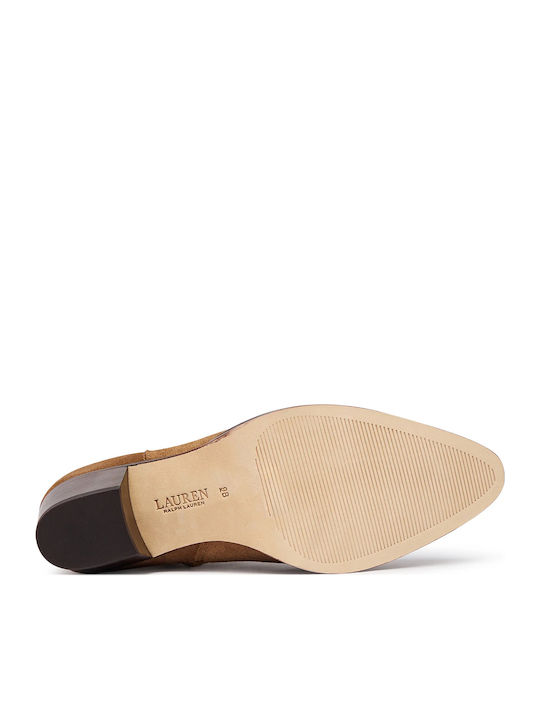 Braune Damen-Lederstiefeletten