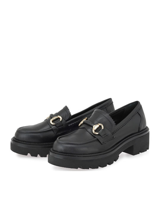 Loafers de Damă din Piele Negre
