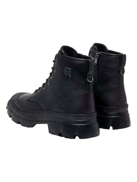 Schwarze Herren Lederstiefel