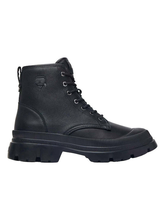 Schwarze Herren Lederstiefel