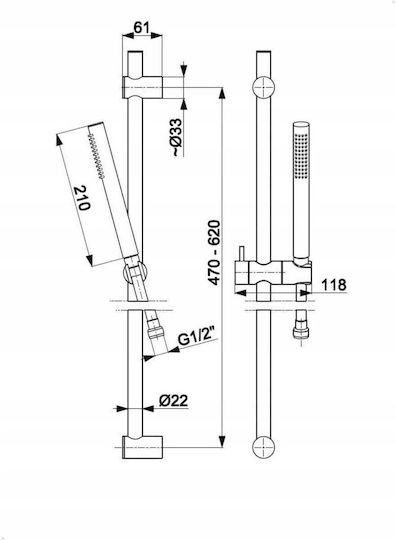 Inula 841-225-61 Kfa Moza Premium Σημειακό Ντους Επιτοίχια Αρθρωτή Βάση Σωλήνας Pvc 1500 Mm Gun Metal Grey Inula 841-225-61 Kfa Moza Premium Σημειακό Ντους Επιτοίχια Αρθρωτή Βάση Σωλήνας Pvc 1500 Mm Gun Metal Grey