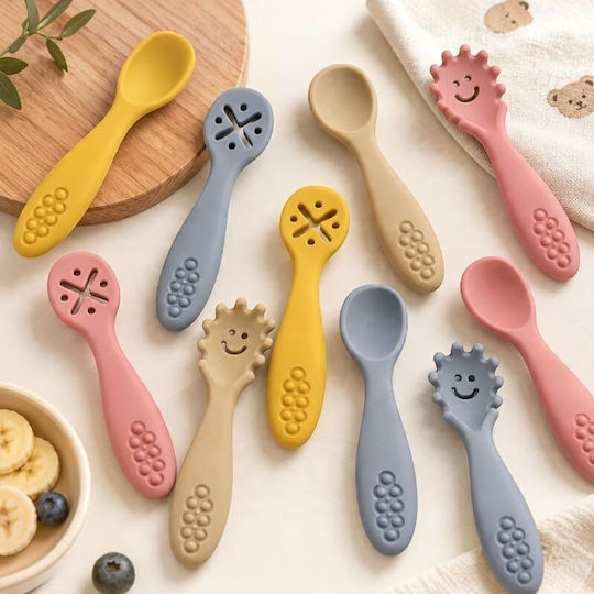 Queen Mother Purple Silicone Baby Cutlery Set 3 Pieces