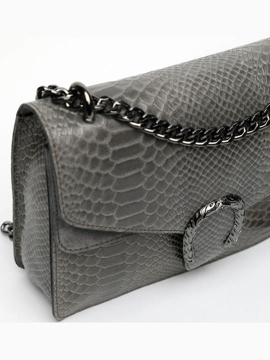 Blue Suede Leather Women's Shoulder Bag