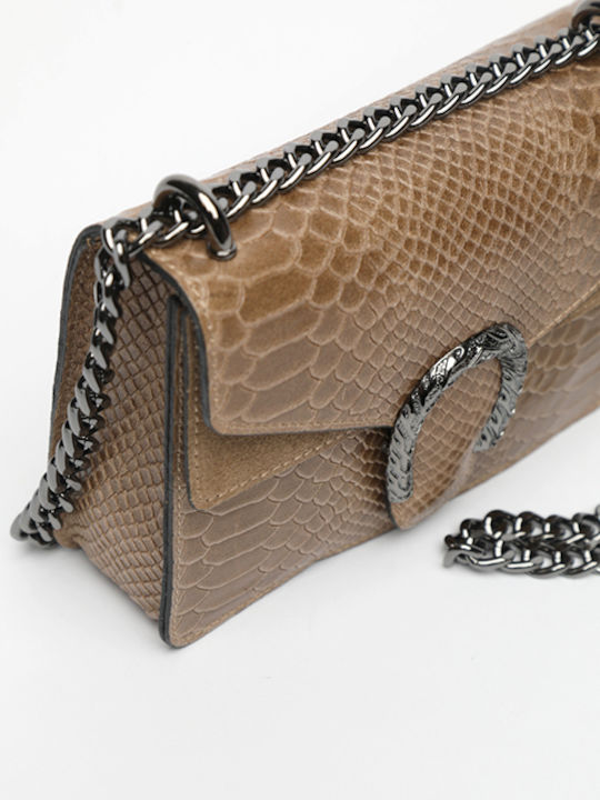 Leather Women's Shoulder Bag Suede Brown