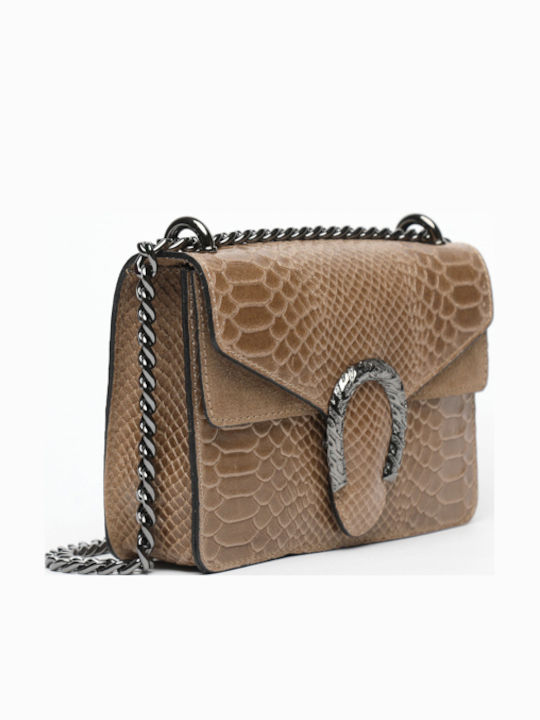 Leather Women's Shoulder Bag Suede Brown