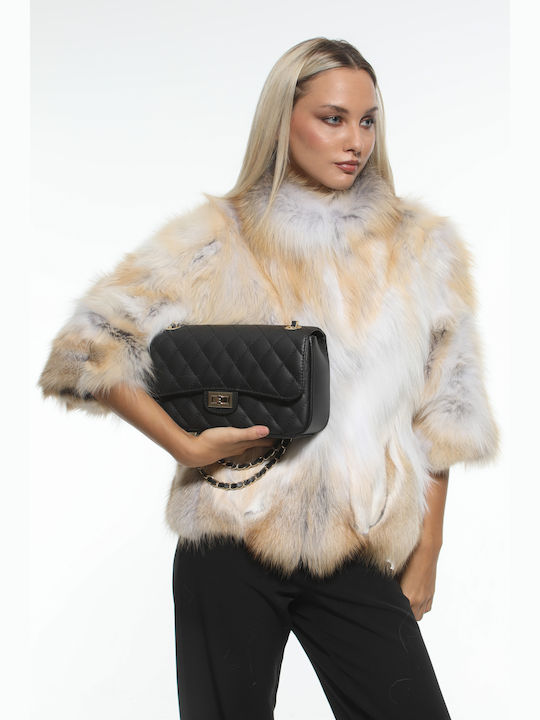 Black Leather Women's Shoulder Bag