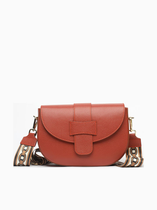 Leather Women's Shoulder Bag Navy Blue